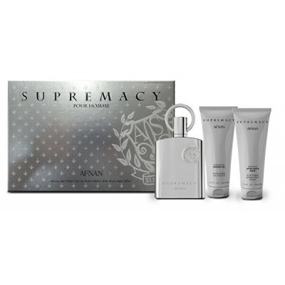 AFNAN Supremacy Silver for Men SET: EDP 100ml + aftershave balm 100ml + shower gel 100ml